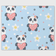 Cute Panda Wrapping Paper, Kawaii Gift Wrap, Anima