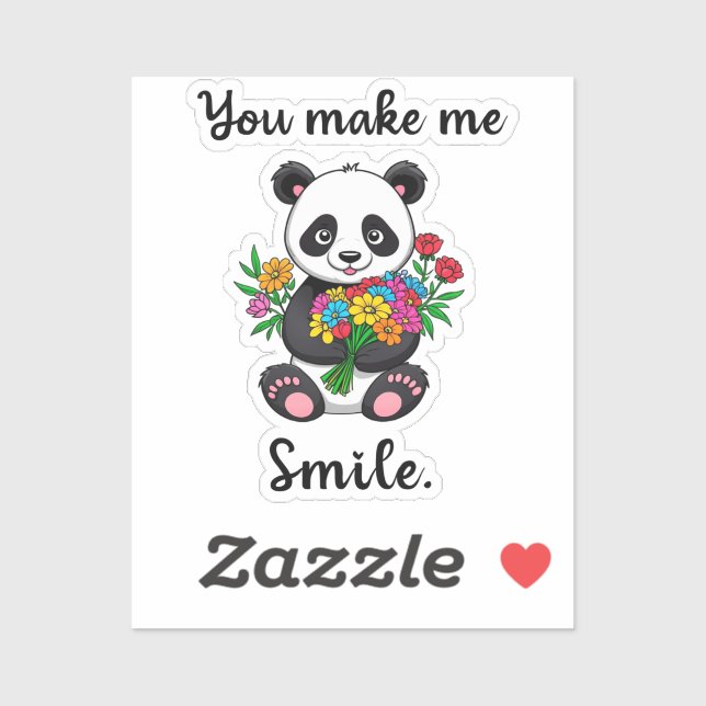 Cute Panda You Make Me Smile (Sheet)