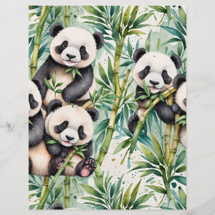 Cute Pandas and Bamboo