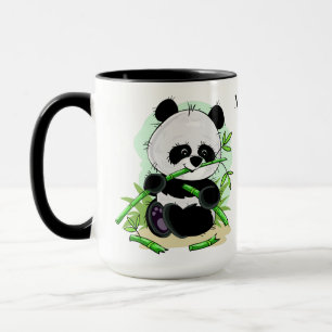 Cute Pandas custom name mugs