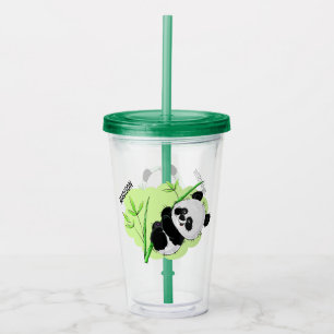 Cute Pandas custom name tumblers 2/2
