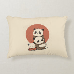 Cute Pandas Design Decorative Cushion