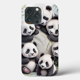 Cute Pandas Group Photo iPhone 13 Pro Case