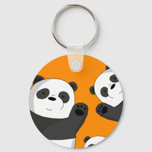Cute pandas key ring