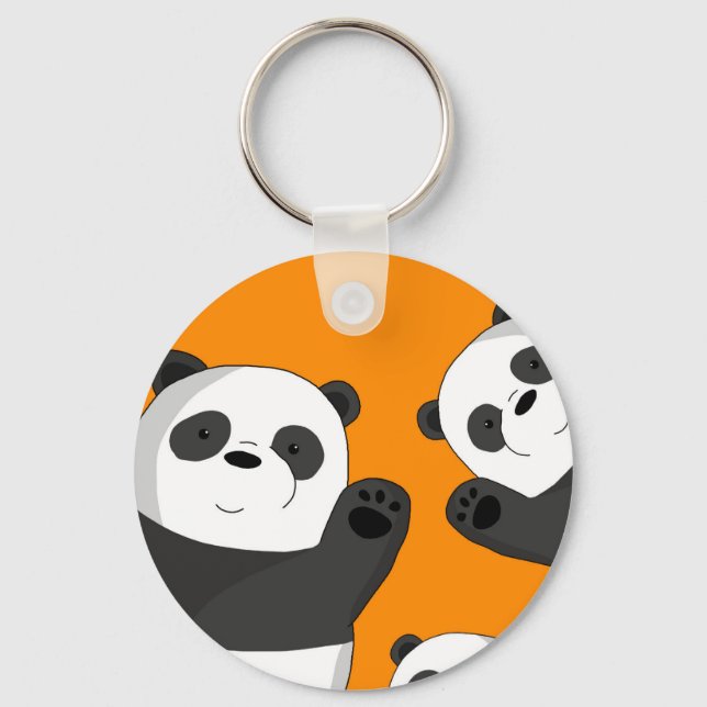 Cute pandas key ring (Front)