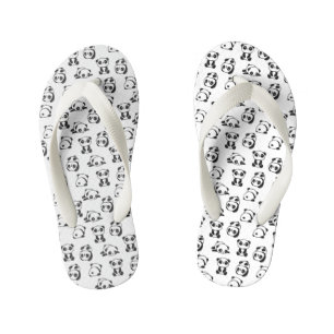 Cute Pandas Pattern   Kid's Thongs