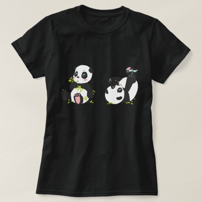 Cute Pandas T-Shirt (Design Front)