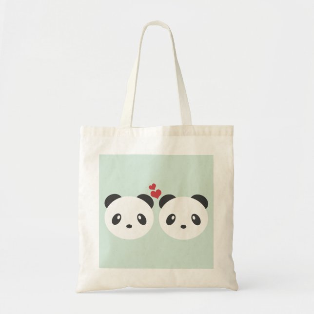 Cute pandas tote bag (Front)