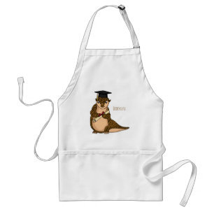Cute pangolin graduating cartoon standard apron