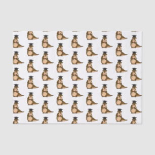 Cute pangolin graduating cartoon tissue paper