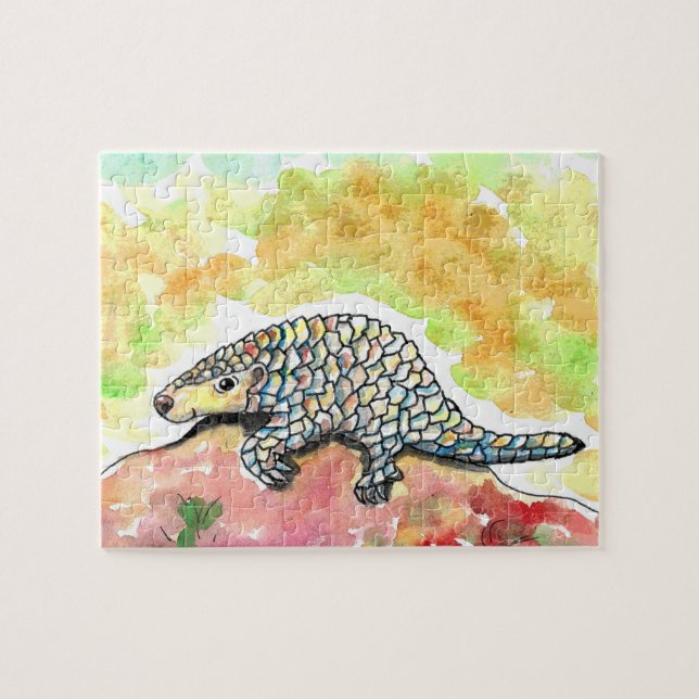 Cute Pangolin Painting Jigsaw Puzzle (Horizontal)
