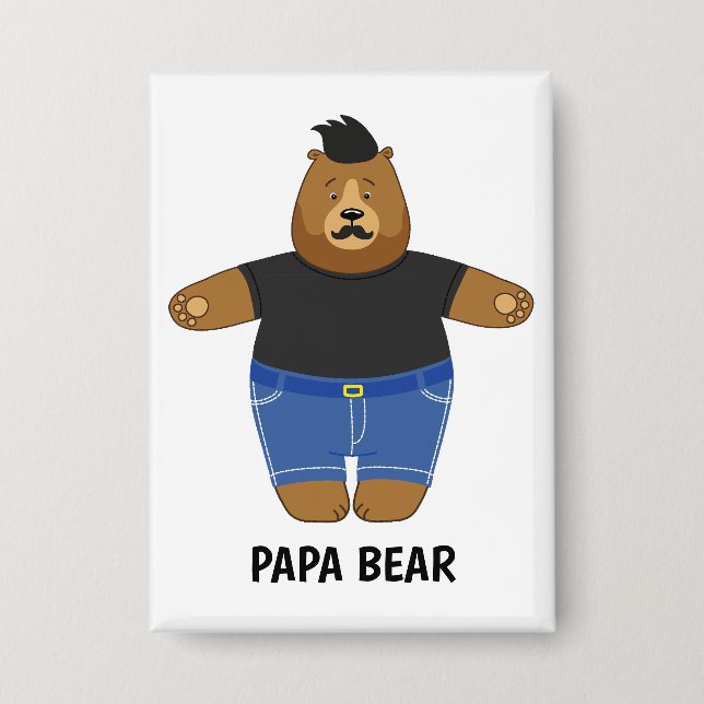 Cute Papa Bear Fathers Day Gift Speciality Mug (Front)
