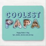 Cute Papa Cutout Custom Family Photo Father's Day Mouse Pad<br><div class="desc">Personalised Father's Day gift for your dad to celebrate Father's Day. Whether it's for a new dad, stepdad, old and classic dad, or dad-to-be, the custom text function will get you covered. You can change the text to your desired wording and upload your own custom photo. Get something memorable and...</div>