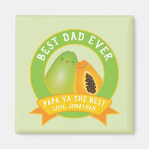 Cute Papa Ya The Best Funny Fruit Pun For Dad Magnet