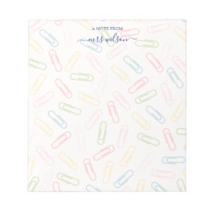 Cute Paperclip Pattern From Teacher Notepad