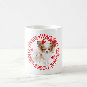 Cute Papillon dog, sloppy kisses Coffee Mug