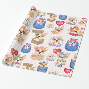 Cute Pappy Wrapping Paper
