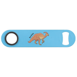 Cute parasaurolophus dinosaur cartoon illustration