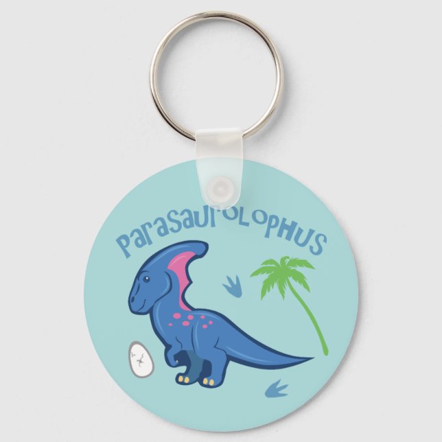 Cute Parasaurolophus Key Ring (Front)