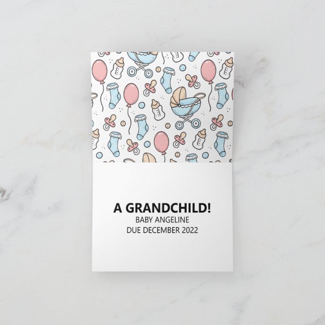 Cute Parents Pregnancy Announcement Card (Inside)