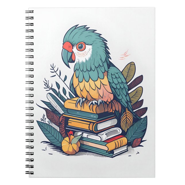 cute parrot 1 notebook (Front)