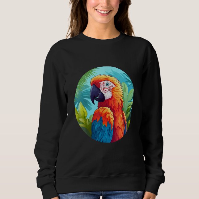 Cute Parrot Bird Parrot Motif Birds Parrot 1 Sweatshirt (Front)