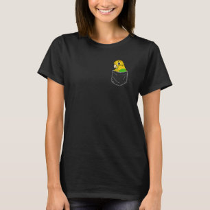 Cute Parrot In A Pocket I Yellow Budgie Budgerigar T-Shirt