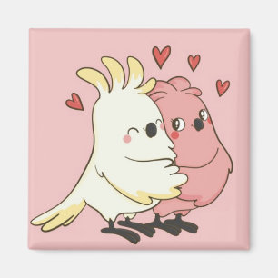 Cute Parrots Magnet