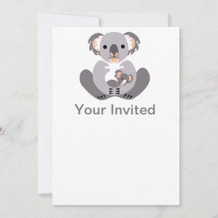 Cute -Party animal -Koala - invitation