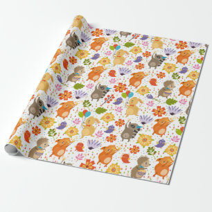 Cute Party Critters Wrapping Paper