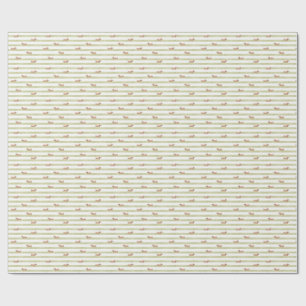 Cute Party Dachshund Stripes Wrapping Paper