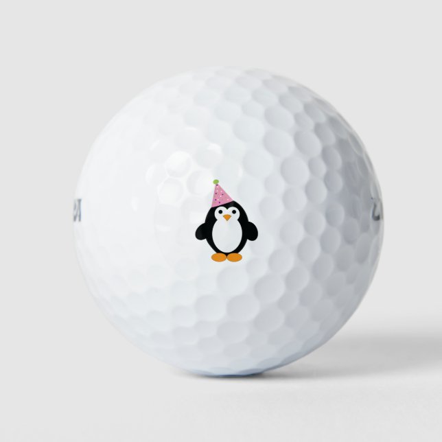 Cute Party Penguin Golf Balls (Front)