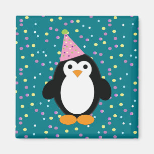 Cute Party Penguin Magnet