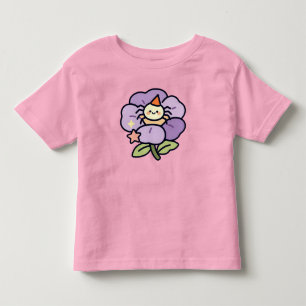 Cute Party Spider on Purple Flower Toddler T-Shirt