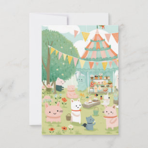 Cute party themed. Birthday Thank You Card