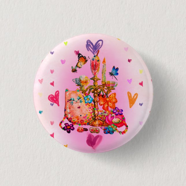 Cute Pastel 3 Cm Round Badge (Front)