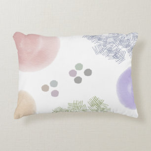 Cute Pastel Abstract Brush Stroke Decorative Cushion