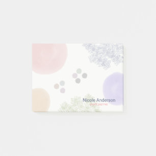 Cute Pastel Abstract Brush Stroke Post-it Notes