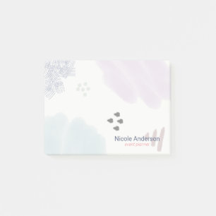 Cute Pastel Abstract Brush Strokes Post-it Notes