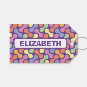Cute Pastel Abstract Candy Blob Pattern Gift Tags