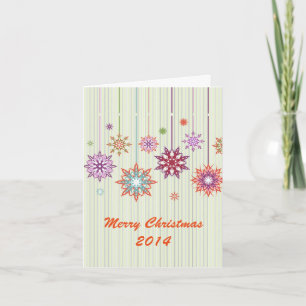Cute Pastel Abstract Stars-Merry Christmas Holiday Card