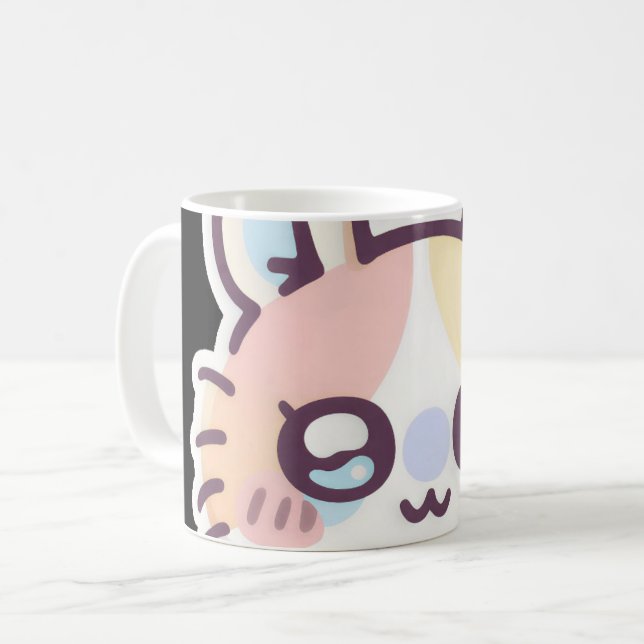 Cute Pastel Aesthetic Coffee Cup. Mug (Front Left)