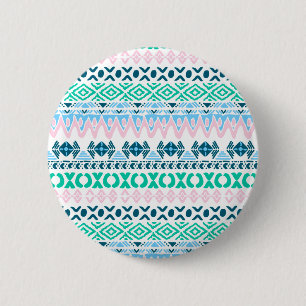 Cute pastel art patterns 6 cm round badge