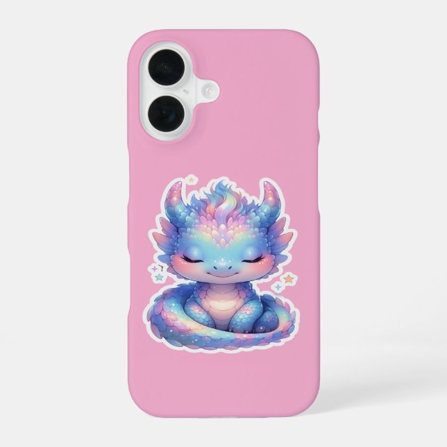 Cute Pastel Baby Dragon  iPhone 16 Case (Back)