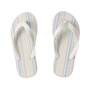 Cute Pastel Baby Print Kid's Thongs