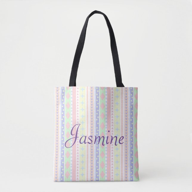 Cute Pastel Baby Print Tote Bag (Front)