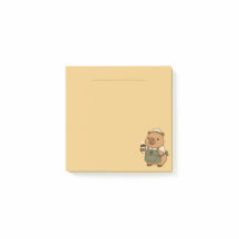Cute Pastel Barista Capybara Post-it Notes