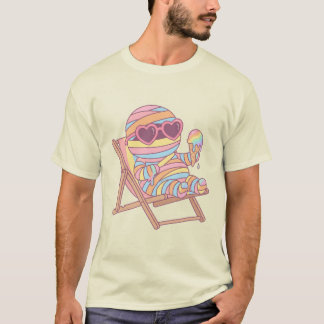 Cute Pastel Beach Mummy Ice Cream T-Shirt
