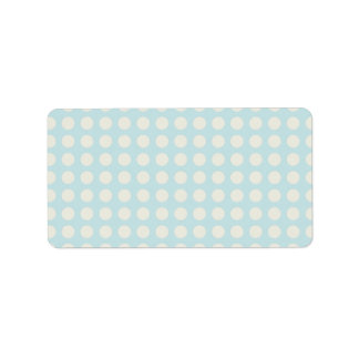 CUTE PASTEL BLUE POLKADOTS AND RIBBON LABEL