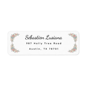 Cute Pastel Boho Rainbow Baby Shower Address Return Address Label